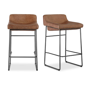 Modern European furniture - Leather Backless Counter Stools (2) - www.oroa.com