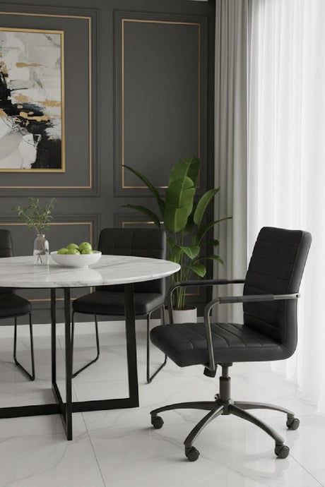 Modern European furniture - Grain Leather Office Chair - www.oroa.com