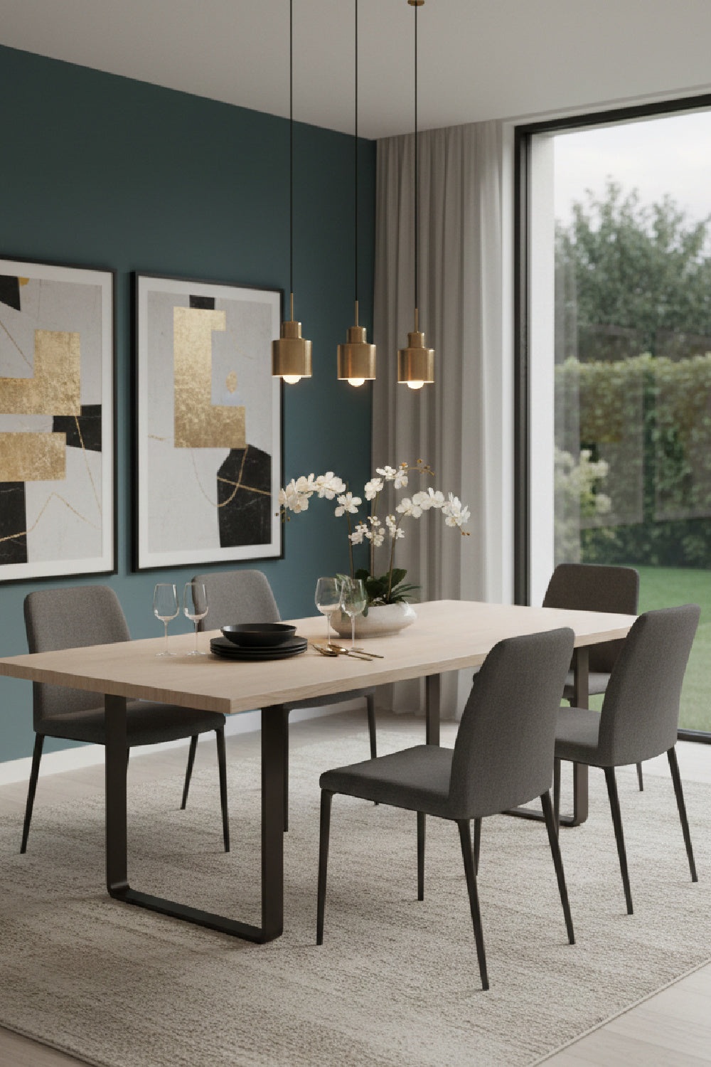 Mango Wood Top Dining Table | Novi Living Wilks