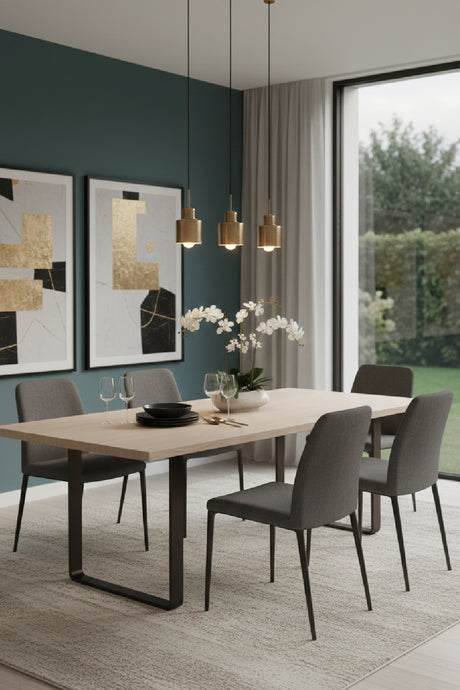 Mango Wood Top Dining Table | Novi Living Wilks