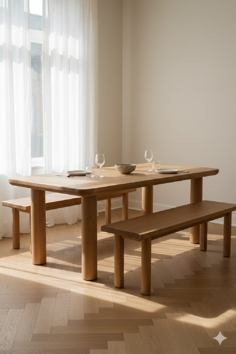 Scandinavian Style Oak Dining Table | Novi Living Anders