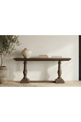 Modern European furniture - Brown Mango Wood Console Table - www.oroa.com