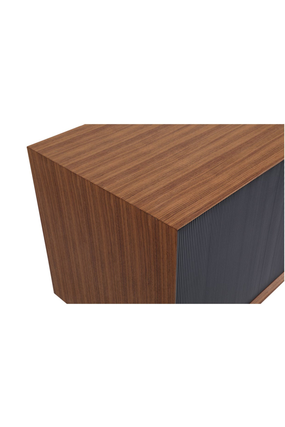 Black Ribbed 4-Door Sideboard | Novi Living Araya | Oroa.com