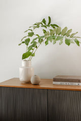Black Ribbed 4-Door Sideboard | Novi Living Araya | Oroa.com