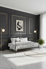 Modern European furniture - Black Iron Bed - www.oroa.com