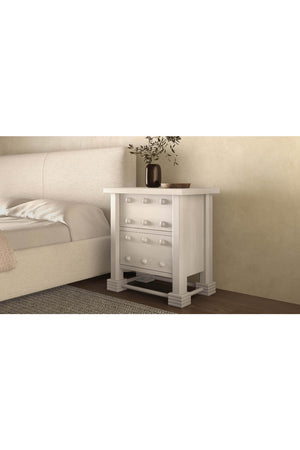 Modern European furniture - Whitewashed 2-Drawer Nightstand - www.oroa.com