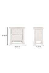 Modern European furniture - Whitewashed 2-Drawer Nightstand - www.oroa.com