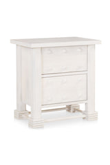Modern European furniture - Whitewashed 2-Drawer Nightstand - www.oroa.com
