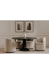 Modern European furniture - Black Round Dining Table - www.oroa.com