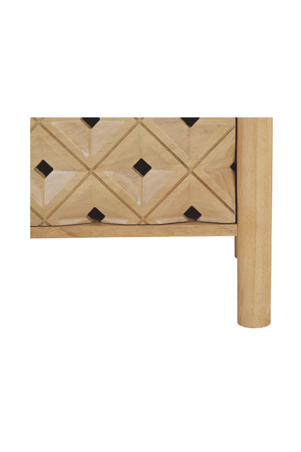 2-Drawer Mango Wood Nightstand | Novi Living Fulton | Oroa.com