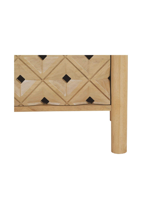 Modern European furniture - 2-Drawer Mango Wood Nightstand - www.oroa.com