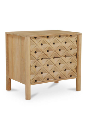 2-Drawer Mango Wood Nightstand | Novi Living Fulton | Oroa.com