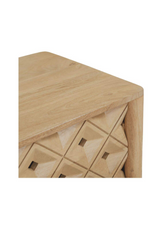 Modern European furniture - 2-Drawer Mango Wood Nightstand - www.oroa.com