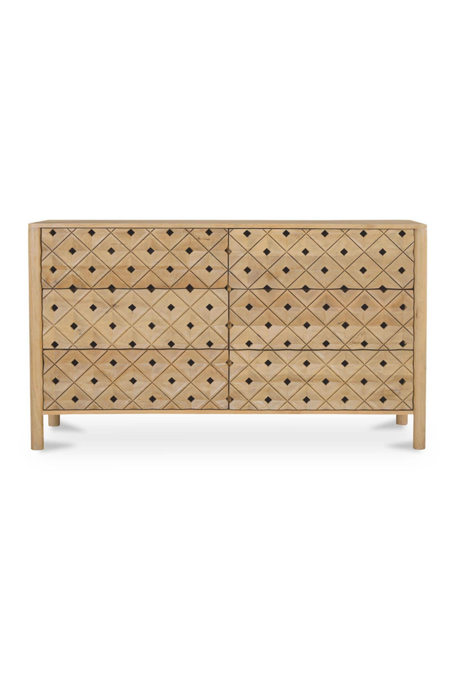 6-Drawer Mango Wood Dresser | Novi Living Fulton | Oroa.com