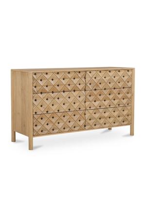 6-Drawer Mango Wood Dresser | Novi Living Fulton | Oroa.com