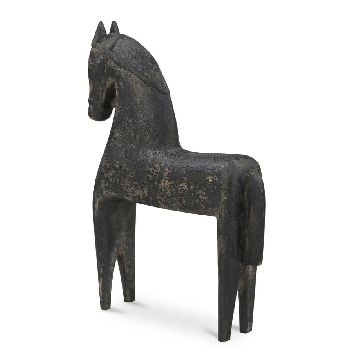 Black Wooden Horse Sculpture | Novi Living Gallant