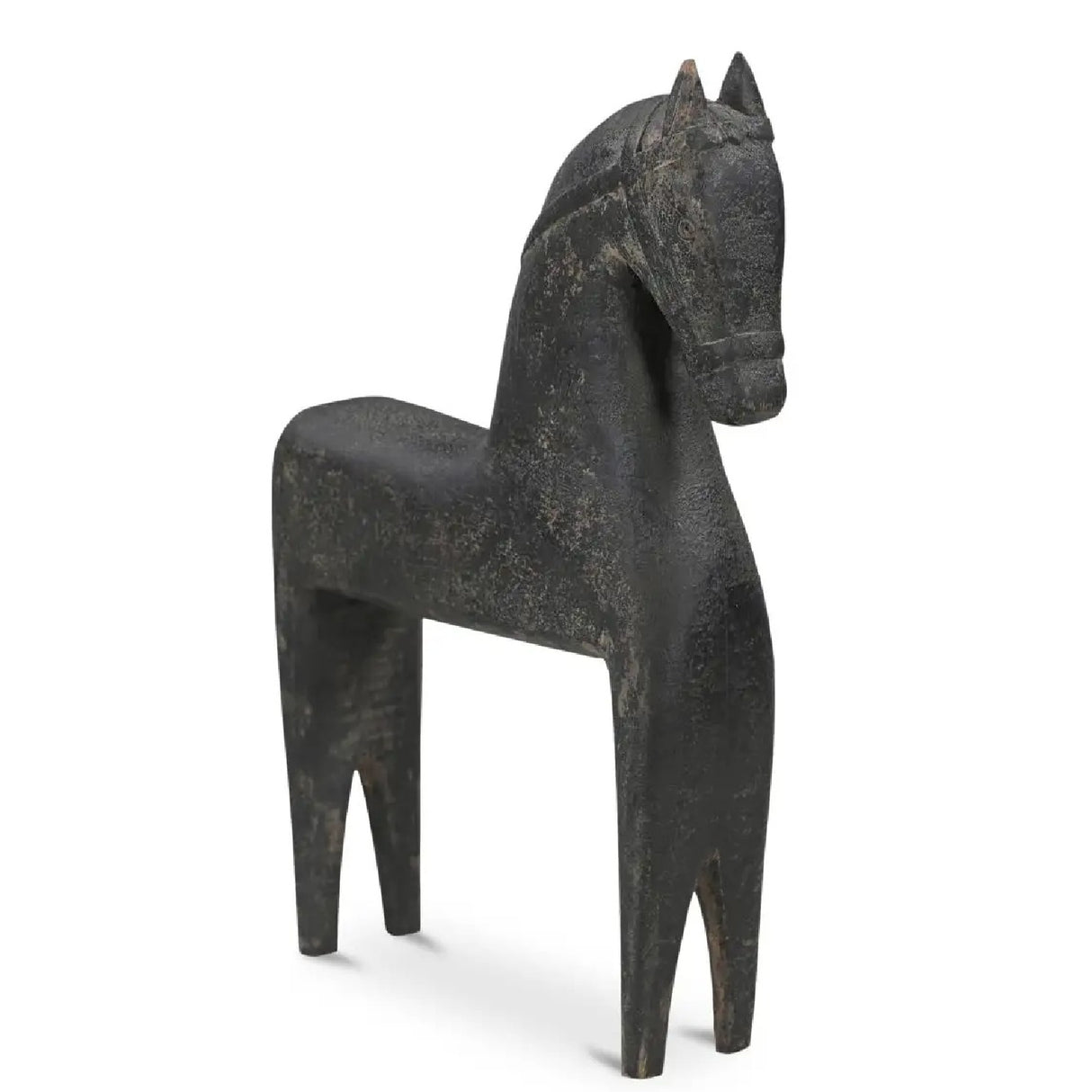 Black Wooden Horse Sculpture | Novi Living Gallant