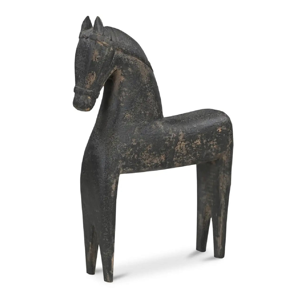 Black Wooden Horse Sculpture | Novi Living Gallant