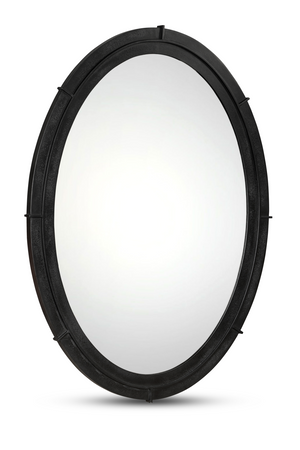 Aged Black Oval Mirror | Novi Living Antoni | Oroa.com