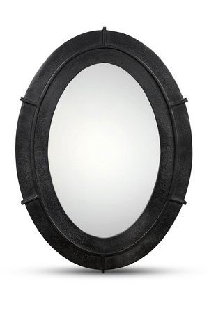 Aged Black Oval Mirror | Novi Living Antoni | Oroa.com
