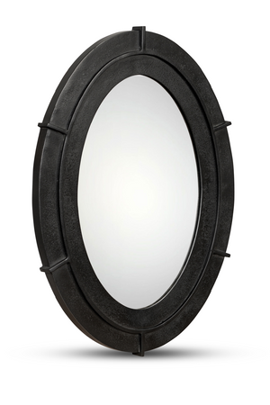 Aged Black Oval Mirror | Novi Living Antoni | Oroa.com