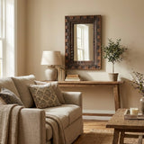 Modern European furniture - Brown Mango Wood Mirror - www.oroa.com