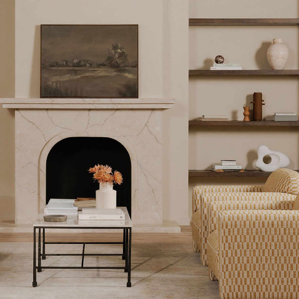 Modern European furniture - Botticino Marble Coffee Table - www.oroa.com