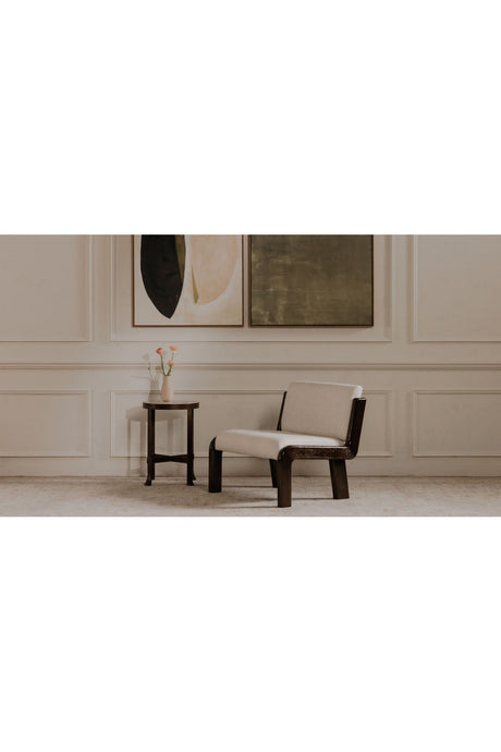 Modern European furniture - Round Travertine Accent Table - www.oroa.com