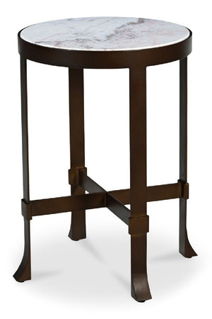 Round Travertine Accent Table | Novi Living Holli | Oroa.com