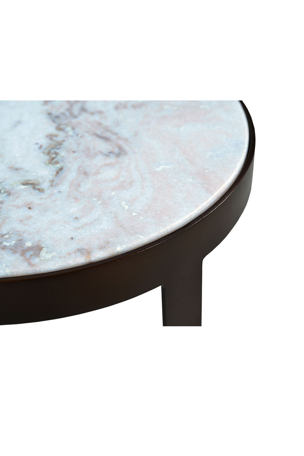 Round Travertine Accent Table | Novi Living Holli | Oroa.com