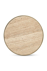 Modern European furniture - Round Travertine Accent Table - www.oroa.com