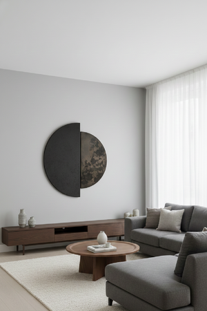 Black Semicircle Wall Decor | Novi Living Meridian | Oroa.com