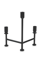 Modern European furniture - Black Metal Candle Holder - www.oroa.com