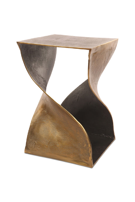 Brass Twisted Accent Table | Novi Living Twist | Oroa.com