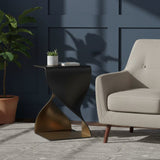 Modern European furniture - Two-Toned Metallic Accent Table - www.oroa.com
