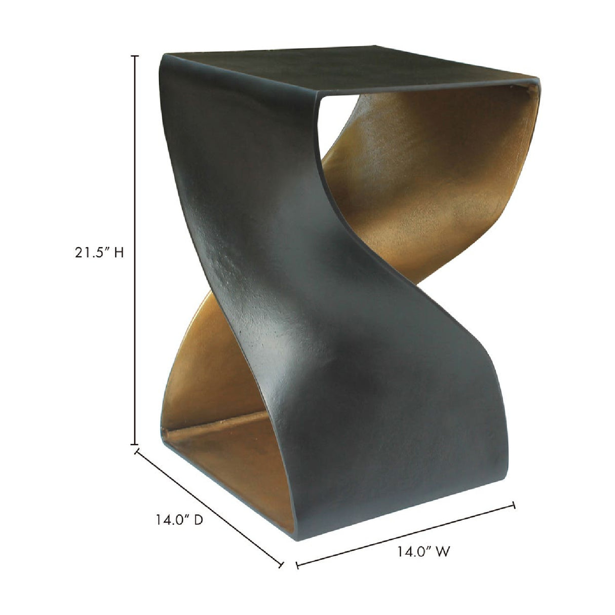 Modern European furniture - Two-Toned Metallic Accent Table - www.oroa.com