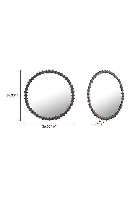 Modern European furniture - Black Round Mirror - www.oroa.com