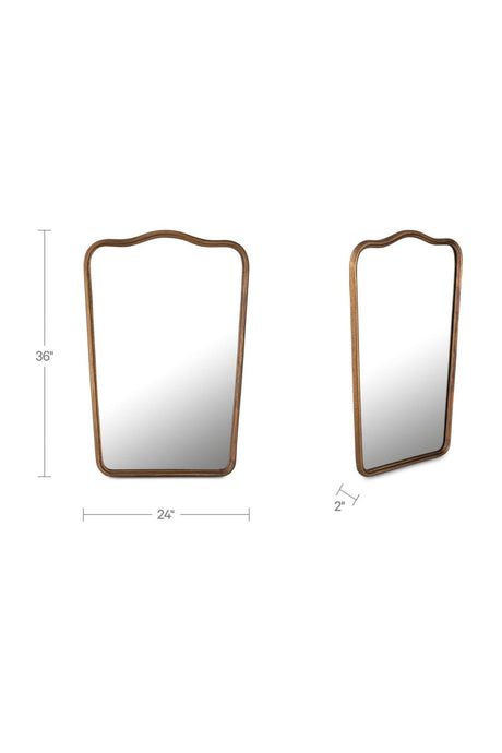 Modern European furniture - Cast Aluminum Wall Mirror - www.oroa.com