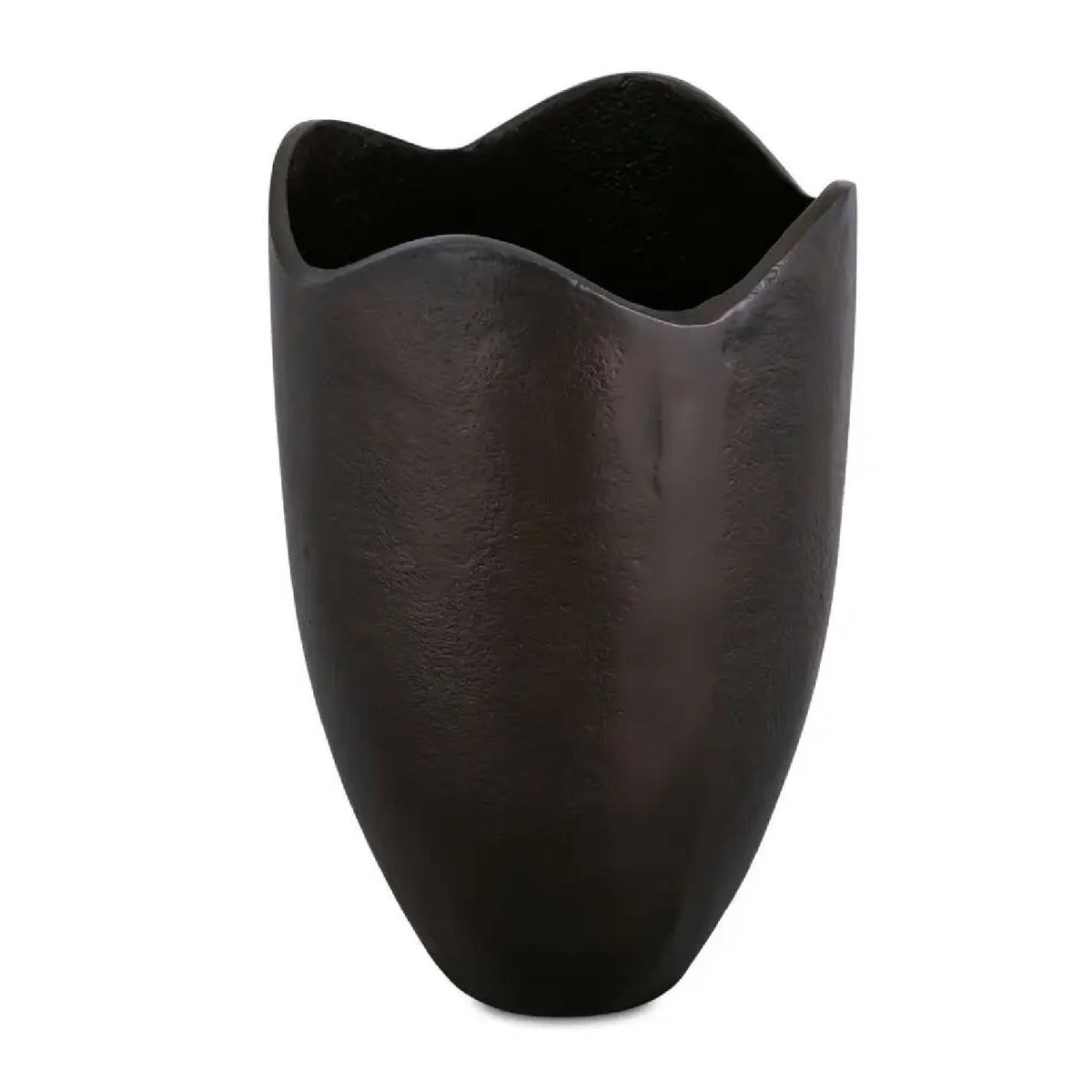 Solid Aluminum Scalloped Vase | Novi Living Athena