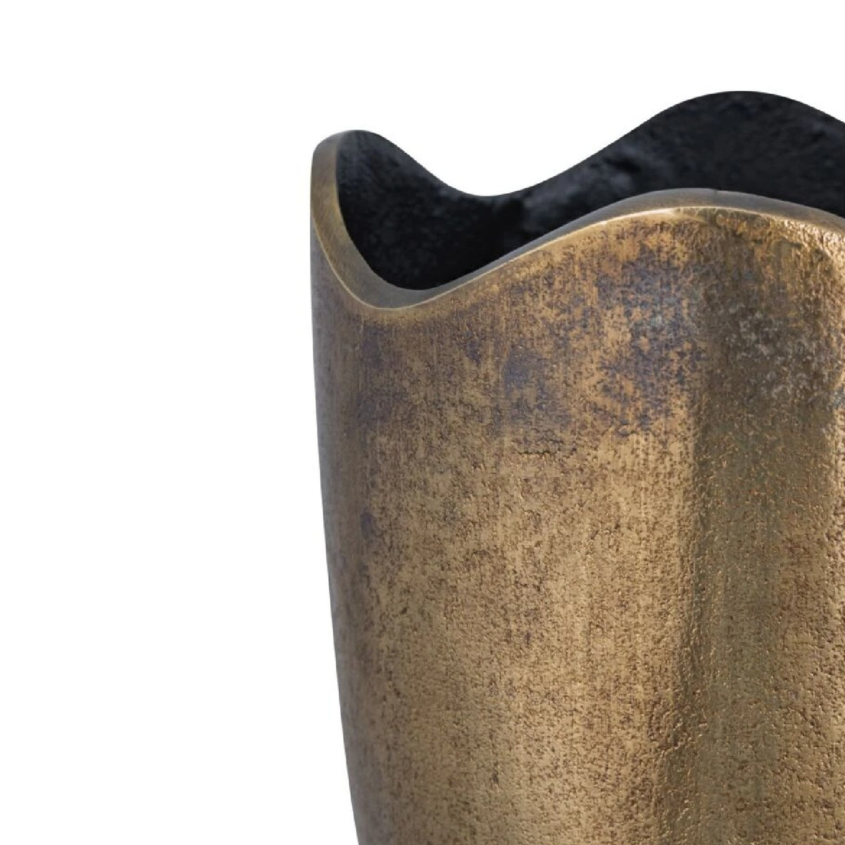 Solid Aluminum Scalloped Vase | Novi Living Athena