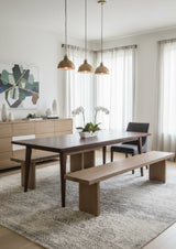 Modern European furniture - Sandblasted Oak Dining Bench - www.oroa.com