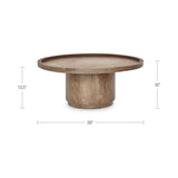 Modern European furniture - Round Tray Oak Coffee Table - www.oroa.com