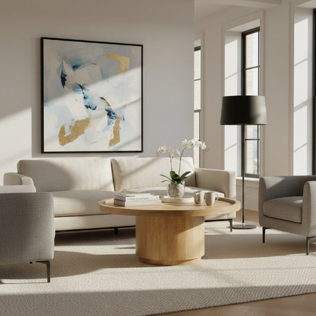 Round Tray Oak Coffee Table | Novi Living Cohen