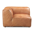 Modern or European furniture - Tan Leather Corner Chair - www.oroa.com