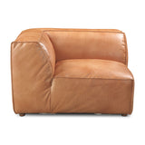 Modern or European furniture - Tan Leather Corner Chair - www.oroa.com