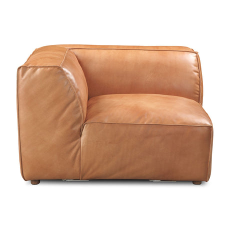 Modern or European furniture - Tan Leather Corner Chair - www.oroa.com