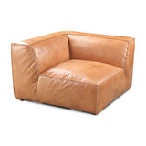 Modern or European furniture - Tan Leather Corner Chair - www.oroa.com