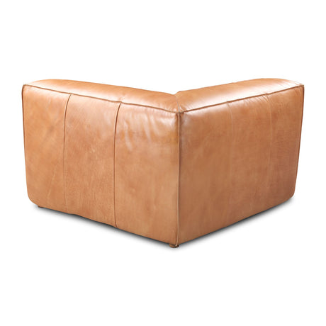 Modern or European furniture - Tan Leather Corner Chair - www.oroa.com
