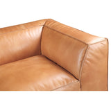 Modern or European furniture - Tan Leather Corner Chair - www.oroa.com