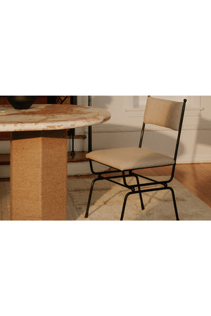 Modern European furniture - Hammered Metal Frame Dining Chair - www.oroa.com